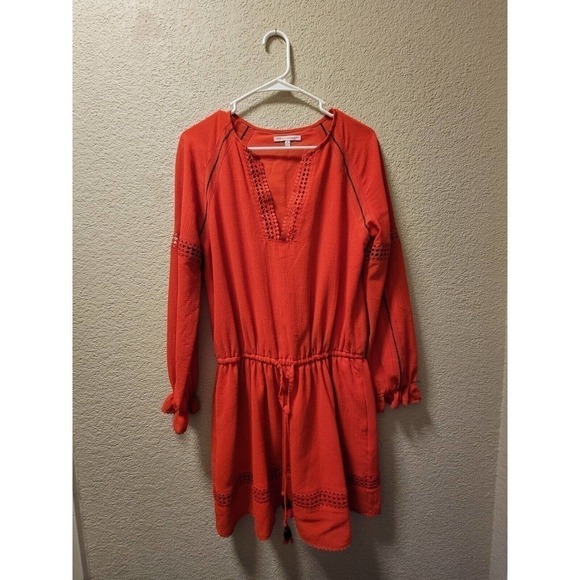 Rebecca Minkoff Aulani Bohemian Shift Dress Red Size 6 - Picture 1 of 5